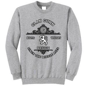 Clan Gunn Scottish Kilt Highland Games Tall Sweatshirt