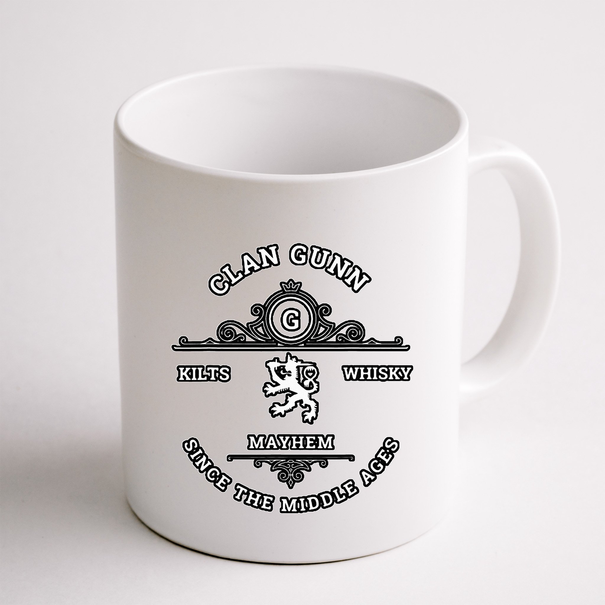 Clan Gunn Scottish Kilt Highland Games Mug