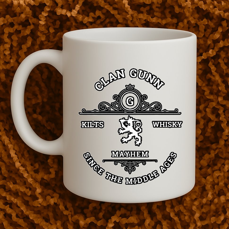 Clan Gunn Scottish Kilt Highland Games Mug