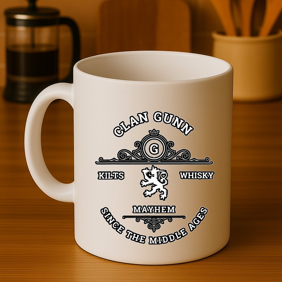 Clan Gunn Scottish Kilt Highland Games Mug
