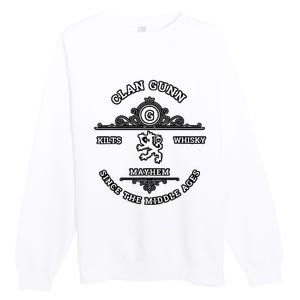 Clan Gunn Scottish Kilt Highland Games Premium Crewneck Sweatshirt