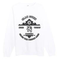 Clan Gunn Scottish Kilt Highland Games Premium Crewneck Sweatshirt