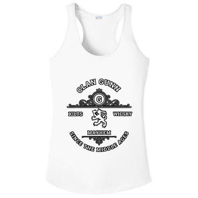 Clan Gunn Scottish Kilt Highland Games Ladies PosiCharge Competitor Racerback Tank
