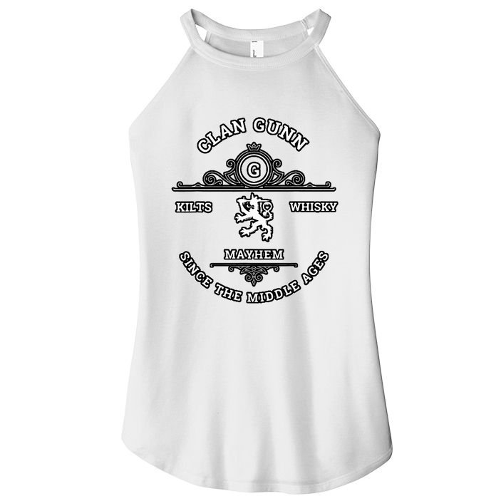 Clan Gunn Scottish Kilt Highland Games Women's Perfect Tri Rocker Tank