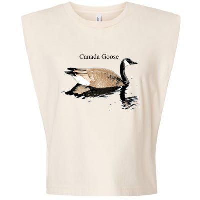 Canada Goose Swimming Gift Waterfowl Lover Garment-Dyed Women's Muscle Tee