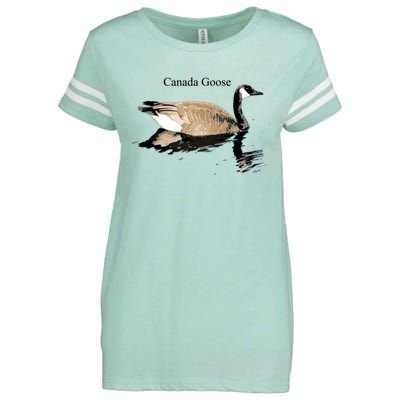 Canada Goose Swimming Gift Waterfowl Lover Enza Ladies Jersey Football T-Shirt