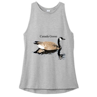 Canada Goose Swimming Gift Waterfowl Lover Ladies PosiCharge Tri-Blend Wicking Tank