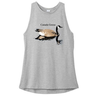 Canada Goose Swimming Gift Waterfowl Lover Ladies PosiCharge Tri-Blend Wicking Tank