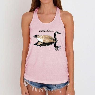 Canada Goose Swimming Gift Waterfowl Lover Women's Knotted Racerback Tank