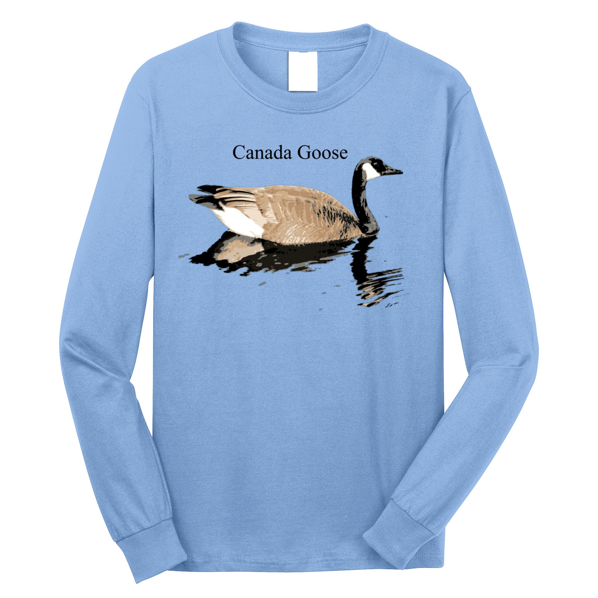 Canada Goose Swimming Gift Waterfowl Lover Long Sleeve Shirt
