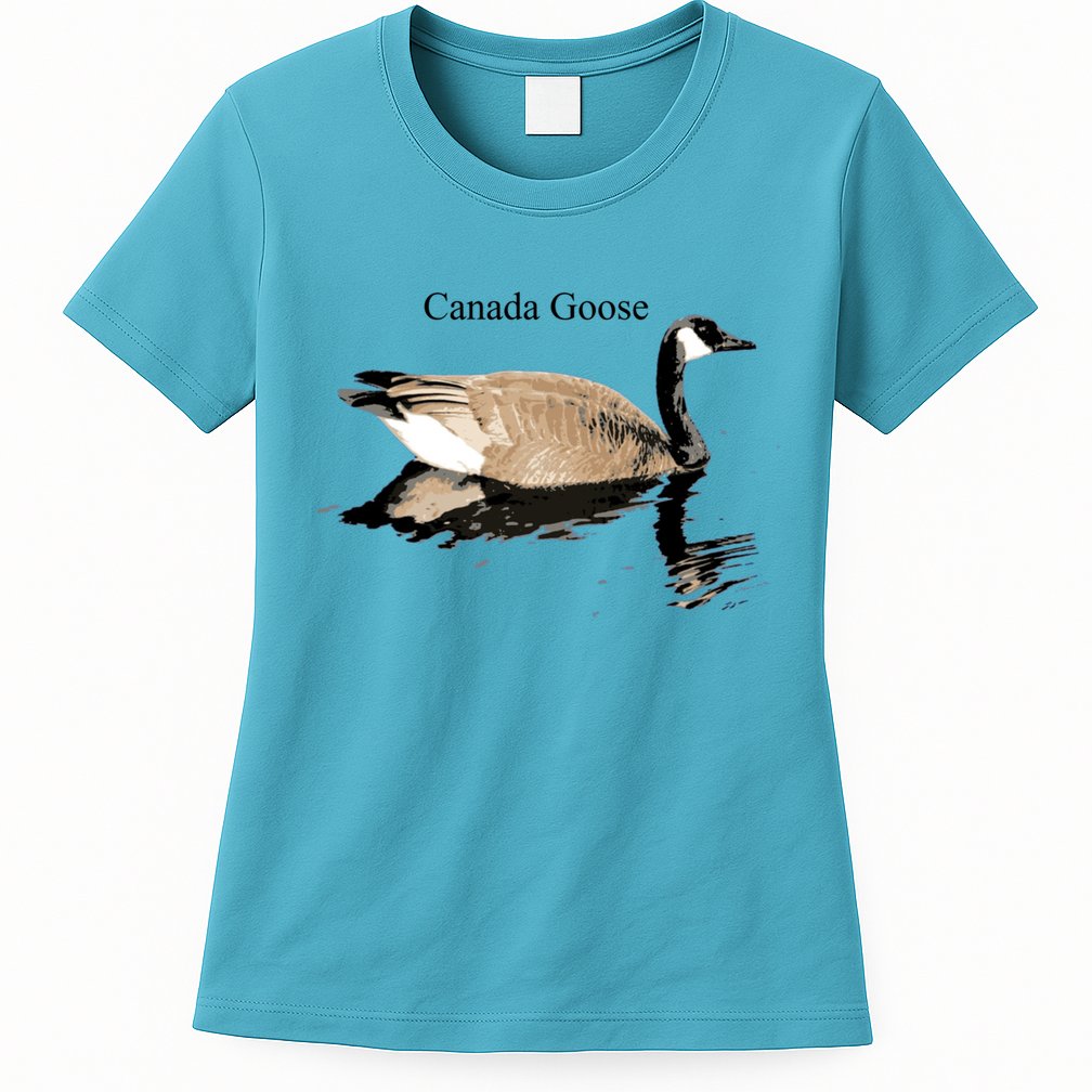 Canada Goose Swimming Gift Waterfowl Lover Womens T-Shirt