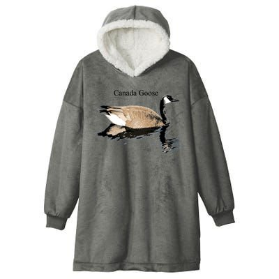 Canada Goose Swimming Gift Waterfowl Lover Hooded Wearable Blanket