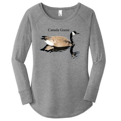 Canada Goose Swimming Gift Waterfowl Lover Women's Perfect Tri Tunic Long Sleeve Shirt