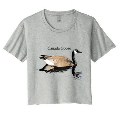 Canada Goose Swimming Gift Waterfowl Lover Women's Crop Top Tee