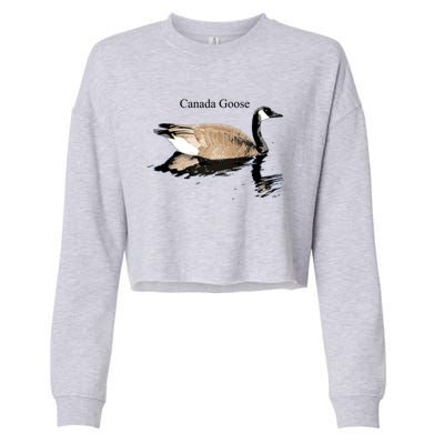 Canada Goose Swimming Gift Waterfowl Lover Cropped Pullover Crew