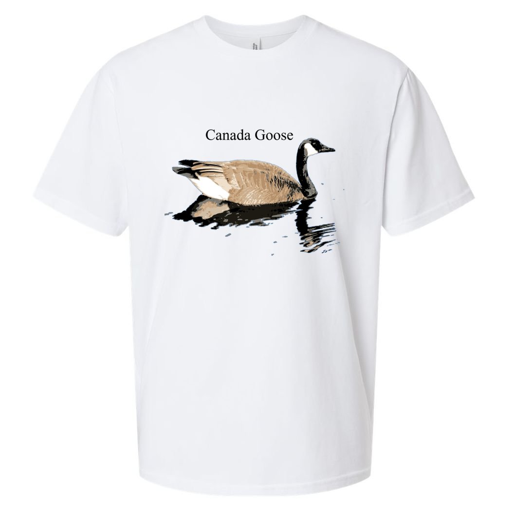 Canada Goose Swimming Gift Waterfowl Lover Sueded Cloud Jersey T-Shirt