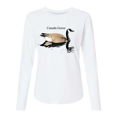 Canada Goose Swimming Gift Waterfowl Lover Womens Cotton Relaxed Long Sleeve T-Shirt