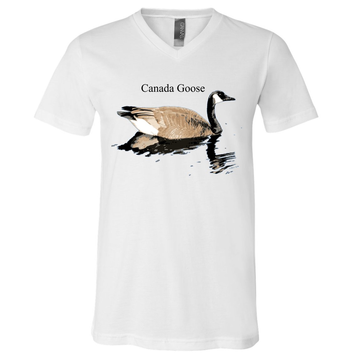 Canada Goose Swimming Gift Waterfowl Lover V-Neck T-Shirt