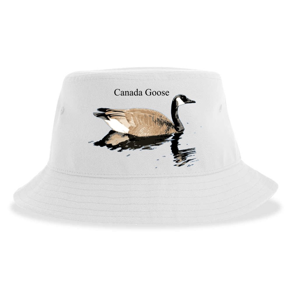 Canada Goose Swimming Gift Waterfowl Lover Sustainable Bucket Hat