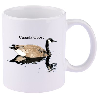 Canada Goose Swimming Gift Waterfowl Lover 11oz C Handle Ceramic Mug