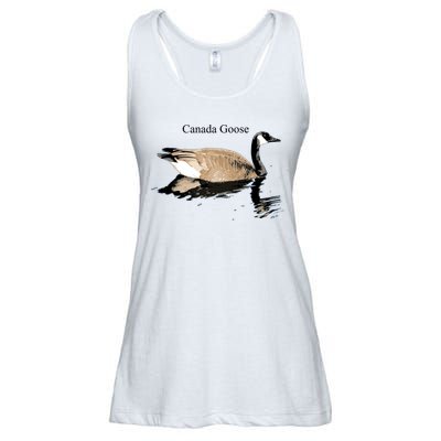 Canada Goose Swimming Gift Waterfowl Lover Ladies Essential Flowy Tank