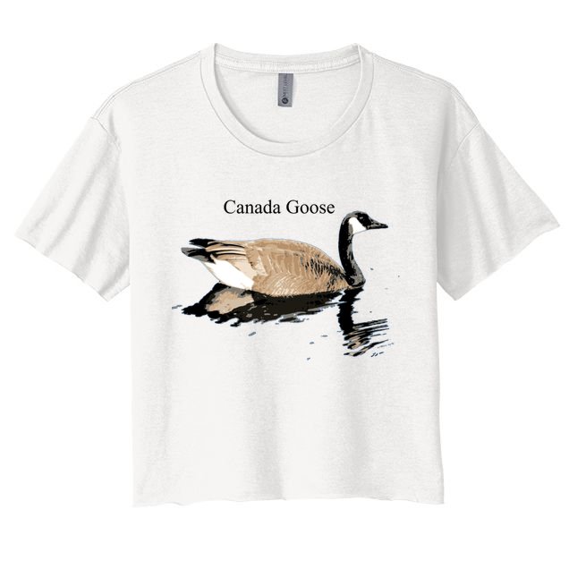 Canada Goose Swimming Gift Waterfowl Lover Crop Top