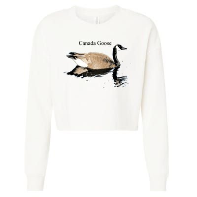 Canada Goose Swimming Gift Waterfowl Lover Cropped Pullover Crew