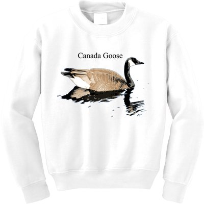 Canada Goose Swimming Gift Waterfowl Lover Kids Sweatshirt