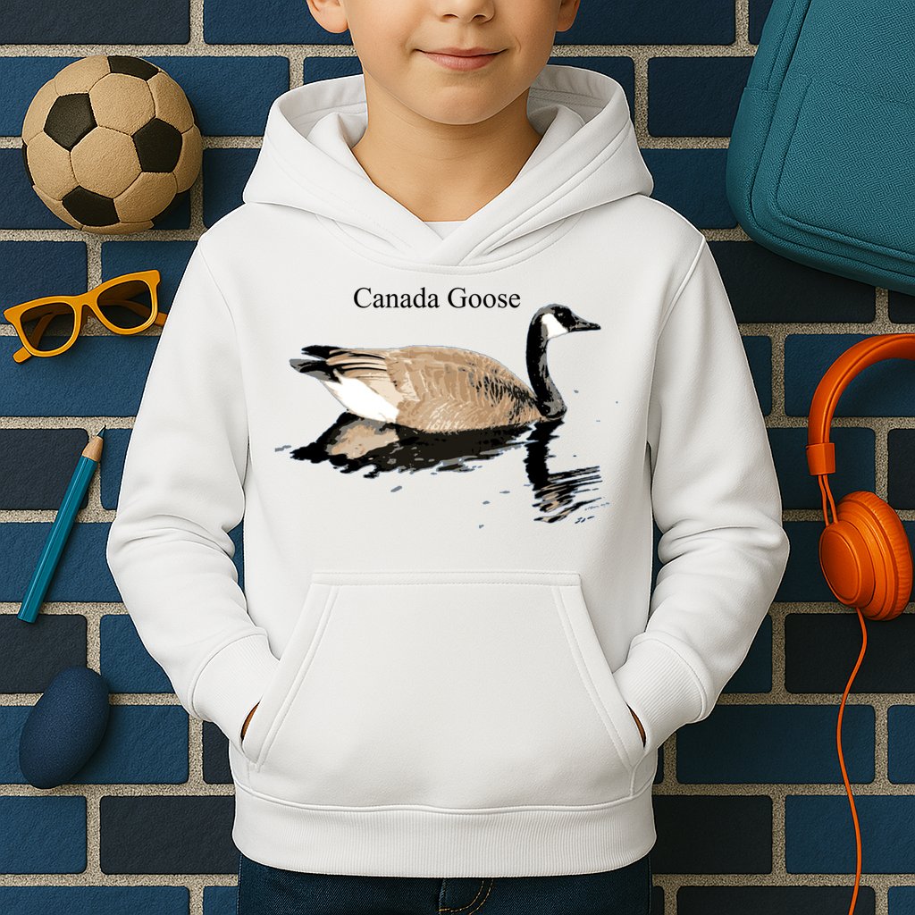 Canada Goose Swimming Gift Waterfowl Lover Kids Hoodie