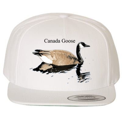 Canada Goose Swimming Gift Waterfowl Lover Wool Snapback Cap