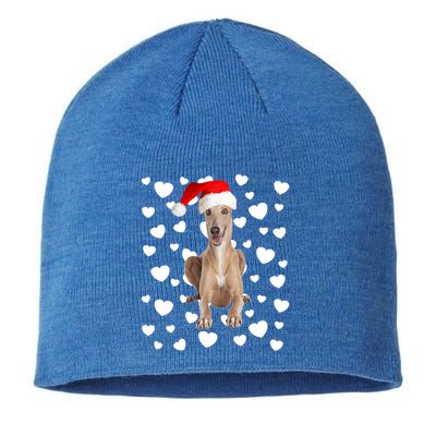 Christmas Greyhound Santa Hat Holidays Dog Mom Dad Xmas Cute Gift Sustainable Beanie