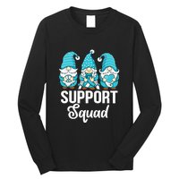 Cute Gnomes Support Squad Survivor Cervical Cancer Awareness Long Sleeve Shirt