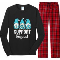 Cute Gnomes Support Squad Survivor Cervical Cancer Awareness Long Sleeve Pajama Set