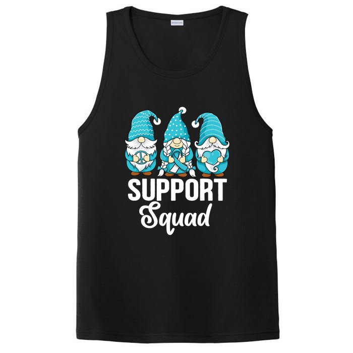 Cute Gnomes Support Squad Survivor Cervical Cancer Awareness PosiCharge Competitor Tank