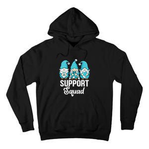 Cute Gnomes Support Squad Survivor Cervical Cancer Awareness Tall Hoodie