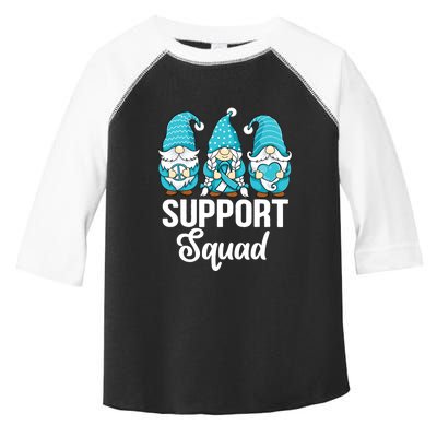 Cute Gnomes Support Squad Survivor Cervical Cancer Awareness Toddler Fine Jersey T-Shirt