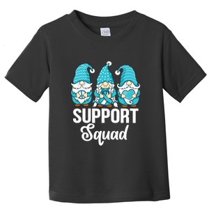 Cute Gnomes Support Squad Survivor Cervical Cancer Awareness Toddler T-Shirt