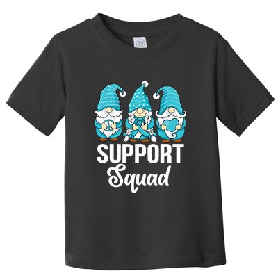 Cute Gnomes Support Squad Survivor Cervical Cancer Awareness Toddler T-Shirt