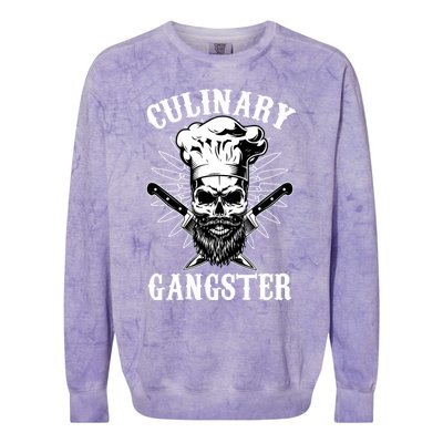 Culinary Gangster Skeleton Chef Funny Cooking Cook Meaningful Gift Colorblast Crewneck Sweatshirt