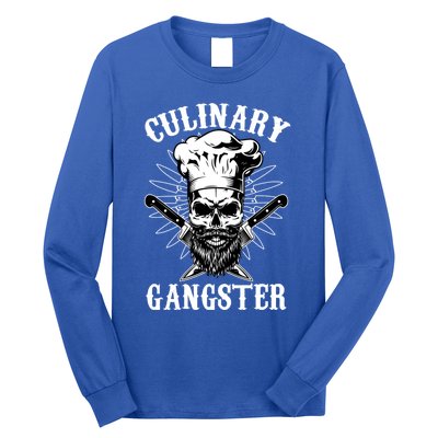 Culinary Gangster Skeleton Chef Funny Cooking Cook Meaningful Gift Long Sleeve Shirt