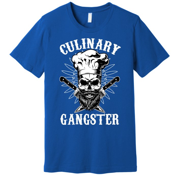 Culinary Gangster Skeleton Chef Funny Cooking Cook Meaningful Gift Premium T-Shirt