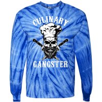 Culinary Gangster Skeleton Chef Funny Cooking Cook Meaningful Gift Tie-Dye Long Sleeve Shirt