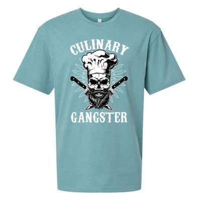 Culinary Gangster Skeleton Chef Funny Cooking Cook Meaningful Gift Sueded Cloud Jersey T-Shirt