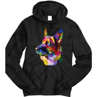 colorful German Shepherd dog pop art gifts for lover dogs Tie Dye Hoodie