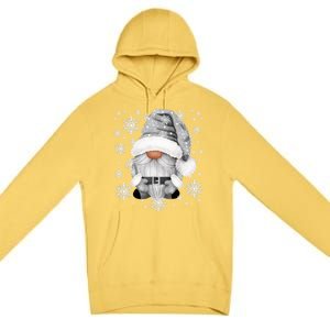 Cool Grey Santa Gnomie For Gothic And Emo With Winter Gnome Gift Premium Pullover Hoodie