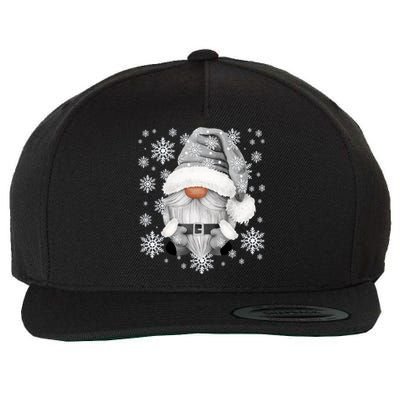 Cool Grey Santa Gnomie For Gothic And Emo With Winter Gnome Gift Wool Snapback Cap