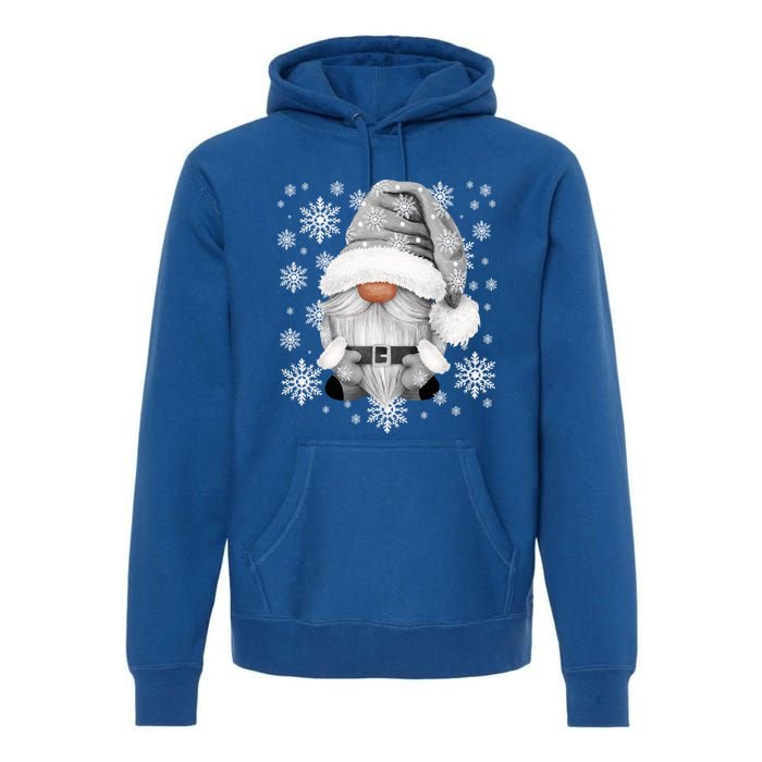 Cool Grey Santa Gnomie For Gothic And Emo With Winter Gnome Gift Premium Hoodie