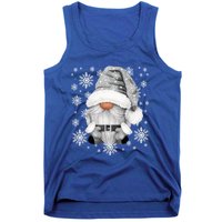 Cool Grey Santa Gnomie For Gothic And Emo With Winter Gnome Gift Tank Top