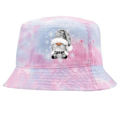 Cool Grey Santa Gnomie For Gothic And Emo With Winter Gnome Gift Tie-Dyed Bucket Hat