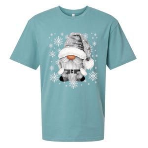 Cool Grey Santa Gnomie For Gothic And Emo With Winter Gnome Gift Sueded Cloud Jersey T-Shirt